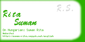 rita suman business card